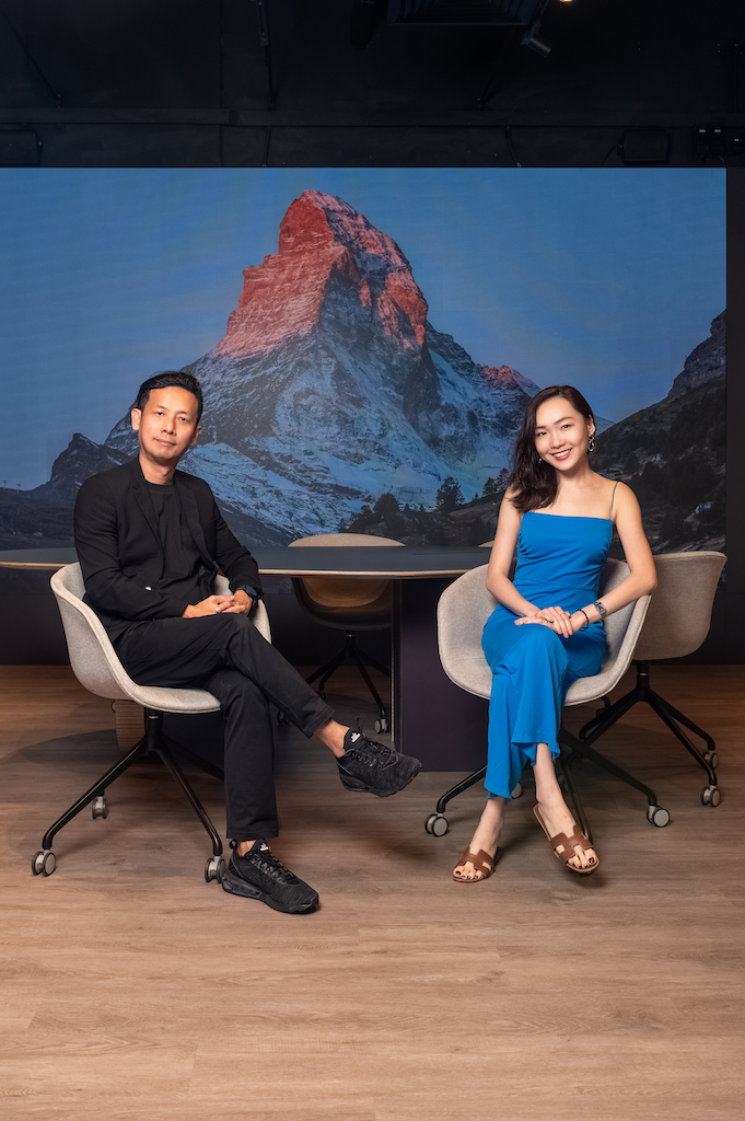 Henry Yew, Index Design's deputy managing director and Low Jiaqi, interior designer 