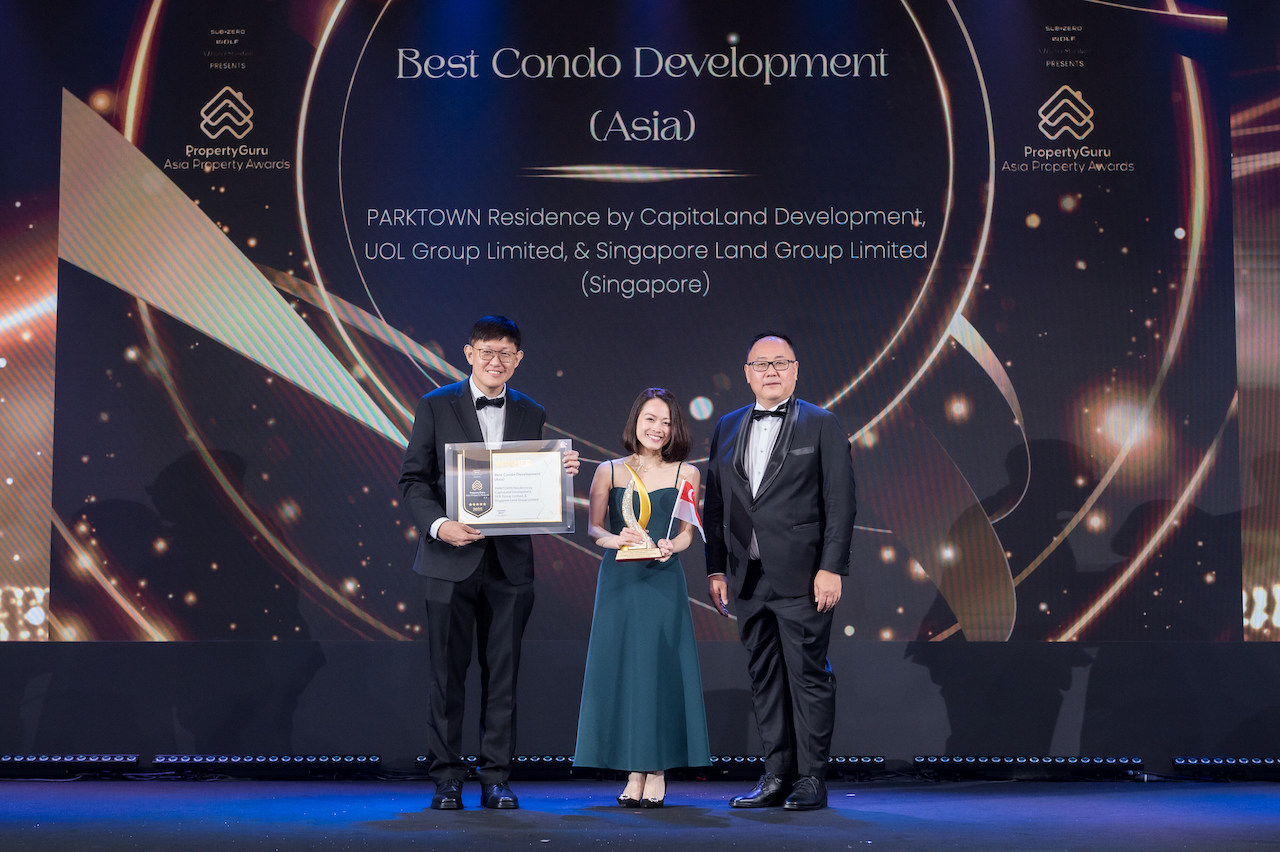 Parktown Residence celebrated for its multiple award wins, recognised for its integrated approach to residential living, connectivity, and thoughtful urban planning in Singapore.