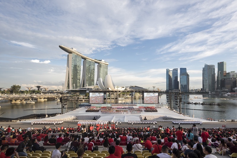 Stage for National Day 2018 celebrations (Credit: Fabian Ong)