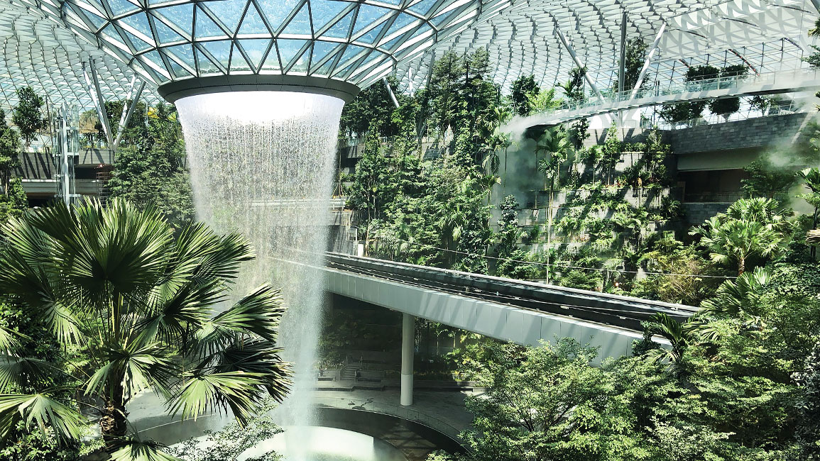 Inside Singapore's Changi Airport: Jewel, a rainforest with a 40