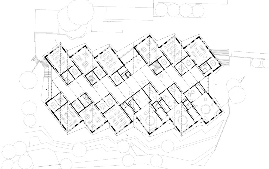 Floorplan of the classrooms and kindergarten units 
