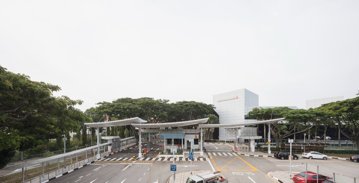 Entrance roof for the SIA training centre