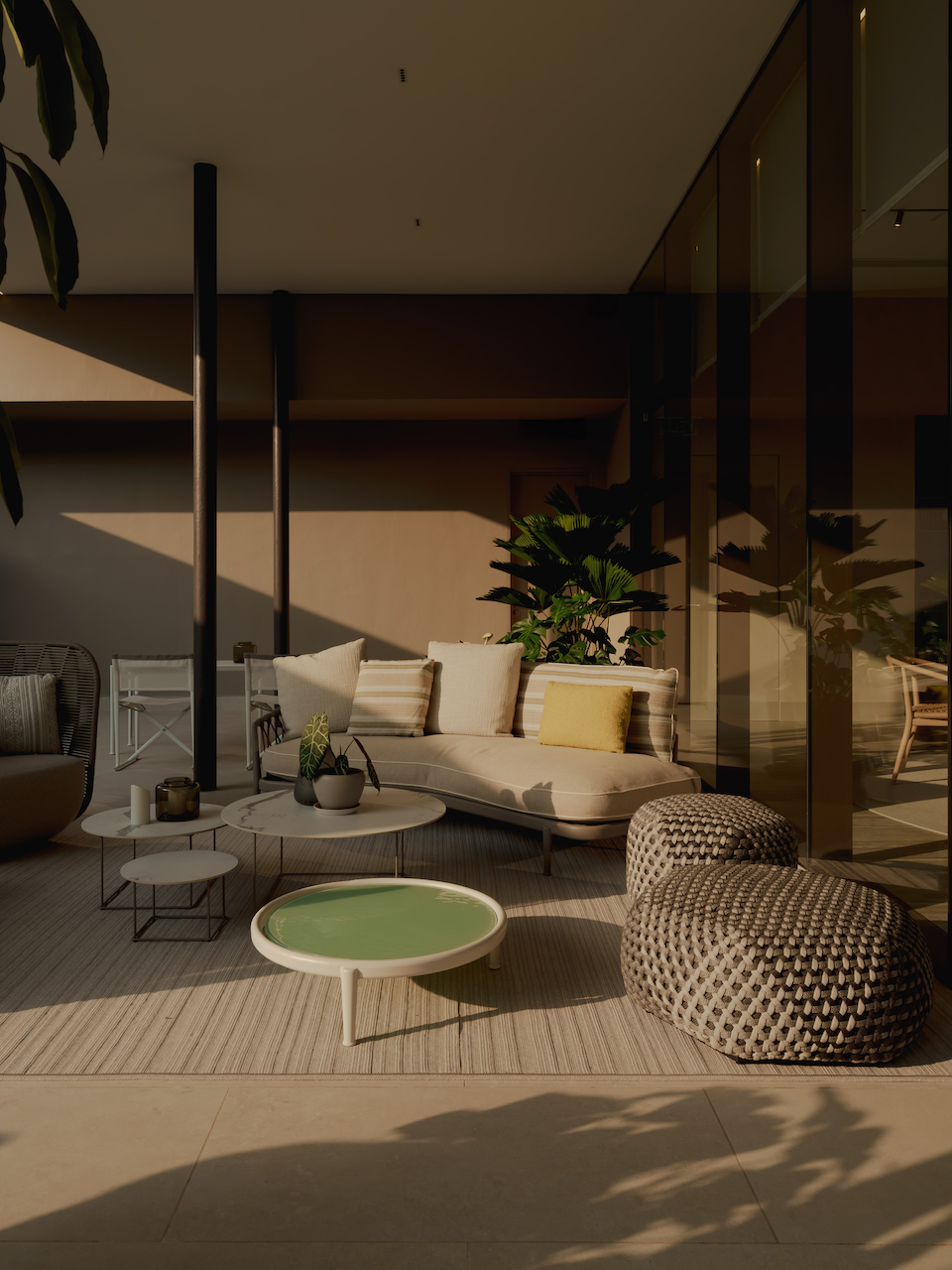 SPACE curated every detail, from stone finishes and timber accents to custom wall treatments and textural palettes, to reflect the project’s nature-inspired ethos.