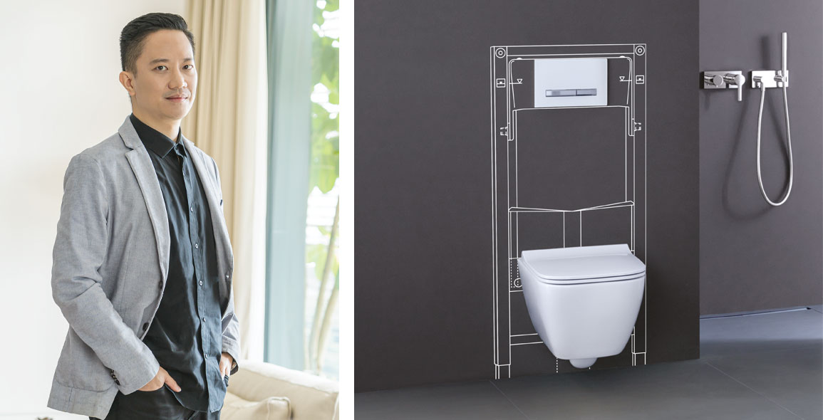 Director AR. Hue Chiun Hau; Geberit's concealed cisterns allow designers to create modern and beautiful bathrooms with minimum maintenance and downtime