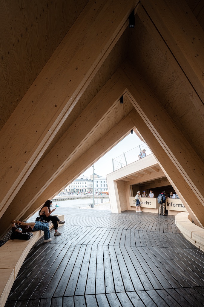 The Helsinki Biennial Pavilion's interior.